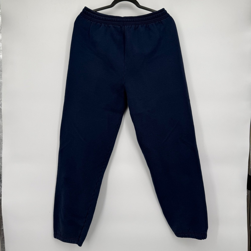 Fruit of the Loom Sweatpants Mens L Vintage Navy Blue Joggers Made in USA Fleece